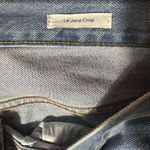 Frame  LE JANE CROP Jeans High Rise Straight Fray Hem Tagged 31 (34x26) Denim Photo 3