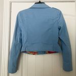 Color Me Courtney Dennis Biker Jacket Blue Size 2 Photo 4