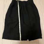 J.Crew Black Linen Pull On Knee Length Midi Skirt Photo 3