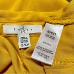 Fever Mustard Yellow Button Up Collared Tank Top Women’s Small Oversized Gold Photo 3