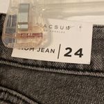 PacSun  Mom Jeans size 24 brand new with tag inseam 27” color distressed black Photo 6