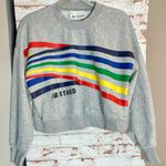 STAUD  Heather Gray Top with Black Logo Photo 0