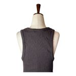 AGOLDE Tank Top Women Large Brown Poppy Ribbed Knit Athleisure Athletic Luxury Photo 5