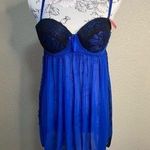 Baby doll lingerie with push up‎ cups. Blue size Large Photo 0