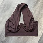 Expreso Brown Club Top Elastic Cross Back Deep Plunge 6 Photo 2