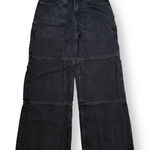 Ragged Priest Jeans Black Denim Wide Leg Panel Y2K Grunge Baggy Pants Womens 24‎ Photo 0