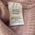 Broadway 38 New Soft Pink Rhinestone Fringe Cropped Long Sleeve Sweater‎ Size M Size M Photo 7