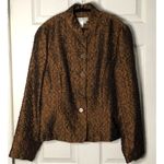 Coldwater Creek  jacket medium Quilted Bronze Casual Lightweight Button Down Photo 10