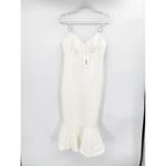 Likely  Hirsch White Sleeveless V-Neck Trumpet Midi Dress Size 6 NWT Photo 2