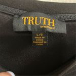 Truth by Republic Women's Black Puff Sleeve Blouse Size L Casual Photo 6