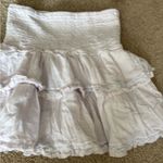 Aritzia Sunday best  boho coquette smocked mini ruffle skirt size small Photo 3
