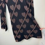 Ted Baker  Uzeniaa Glitter Heart Knit Swing Dress Black Rose Gold Metallic 0 Photo 6