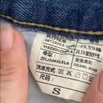 Womens Small Blue Denim Raw Hem Mini Pencil Skirt Y2K Punk Emo Rave Photo 4