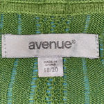AVENUE sweater open front waterfall cardigan long sleeve crochet knit size 18 Photo 2