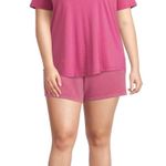 Terra & Sky Leisure Terry Shorts Size 0X 14W Pockets Dusky Rose Womens New Photo 3