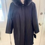 1 Madison  Luxe Long outerwear genuine fox fur hood plus size coat Photo 3