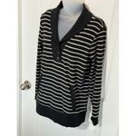 Banana Republic  Striped Shawl Collar Pullover Sweatshirt Women Medium Academia Photo 6