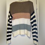Daytrip  Sweater Striped Crewneck Multi Colored Size L Photo 3