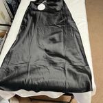Petal and Pup  Black Satin Midi Dress Side Cutout 6 NEW Photo 9