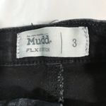 Mudd  Jrs Black Short Shorts Jean Denim Distressed Lace Inserts Size 3 25” Waist Photo 4