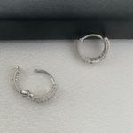 Huggie Small Hoop Earrings for Men Women Streetwear Hip Hop Unisex Style Silver Photo 2