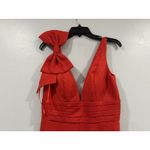 Mac Duggal  49454 Sleeveless V Neck Bow Detail Mermaid Gown Back Zip Sz 6 NEW Photo 1