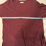 Madewell Long Sleeve V Neck Maroon Shirt Size Medium Photo 6