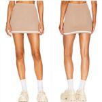 superdown NEW  Bonnie Varsity Skirt size medium tan white Photo 1