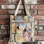 None Charming Cat Print Tote Bag With Coin Bag Photo 0