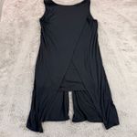 CAbi  Black‎ Sleeveless Dress Overlay Draped Open Back Modern Chic Medium Photo 1