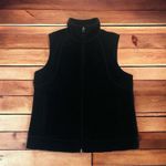 kim rogers  Fleece Vest Jacket full zip polyester black mock neck Size Medium Photo 2