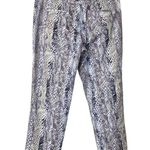 Sandro  Women's Pants 27" Slim Leg Ankle Cream Gray Snake Print Size 14 Photo 3
