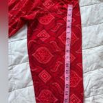 Juliet India Red Paisley Patterned Maxi Night Gown Photo 7