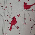 Croft & Barrow  CREAM FLEECE FAUX FUR TRIM CARDINAL BRANCH EMBROIDERED VEST PL Photo 7