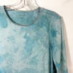 Christopher & Banks  Large Top Handmade Tie‎ Dye 3/4 Sleeve Cotton Blue Boho 434 Photo 4