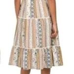 Lucky Brand NEW! Vintage Floral Smock Tiered Dobby Cotton Midi Dress Size Large Photo 1