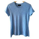 Claudia Nichole Blue 100% Cashmere Short Sleeve Sweater Size Medium Photo 0