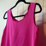 Silk Land Pink Scalloped Neck Sleeveless 100% Pure Silk Tank NWT Top M Career # Pink Size M Photo 3