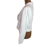 L'Agence L’Agence Dolly Cropped shoulder pad double breasted blazer in white size S Photo 4