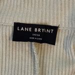 Lane Bryant Ribbed Split Neck Collared Long Sleeve Top Size 14/16 Sage Photo 1