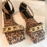 Good American Ankle Strap Sandals Leopard size 7.5 Photo 1