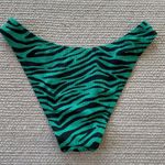 Xhilaration Green Black Leopard Print Ribbed Bikini Bottom Size Medium Photo 1