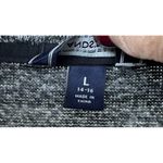 Lands' End 1/4 Zip Pullover Long Sleeve Women's Large 14/16 Gray White Warm Photo 2