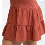 Rhythm New Zealand Clay Red Ramie Rayon Tiered Mini Skirt Size Zip Size 6 Photo 3