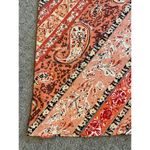 Boutique NWT-  Orange & Coral Paisley Floral Maxi Skirt One Size Photo 2