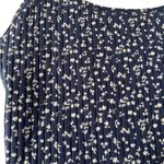 Old Navy  Floral Print Ribbed Crop Top Navy Blue Sleeveless Tank Top Casual‎ Photo 1
