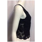 Topshop Women's Black Laced Sleeveless Top Casual Photo 4