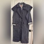 Australian Outback Collection Vintage Gray Denim Duster Trench Coat unisex Size M Photo 2