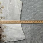 Saint Tropez West Women Sleeveless Embroidered Linen Blouse Top L Boho Layering Photo 6