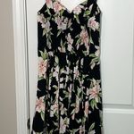 Royal creations floral dress made in Hawaii USA 100% cotton Black Photo 3